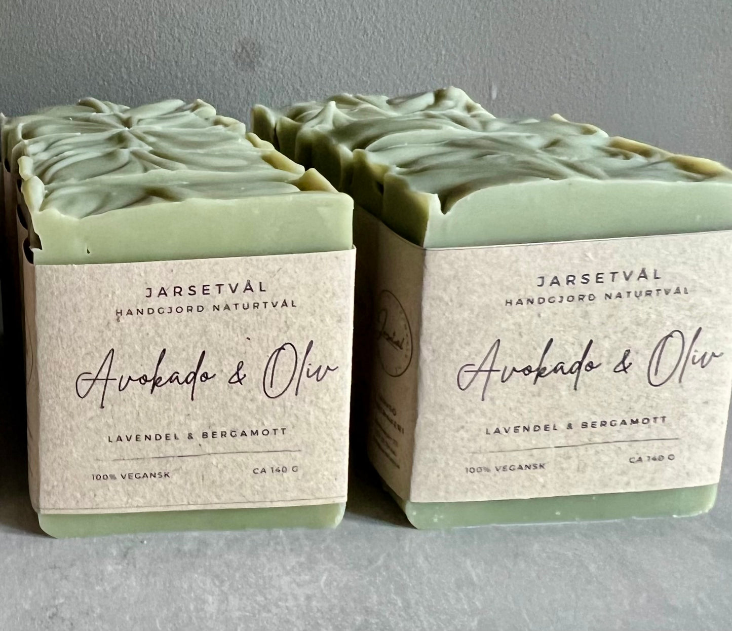 Jarsetvål Avokado & Oliv med etikett