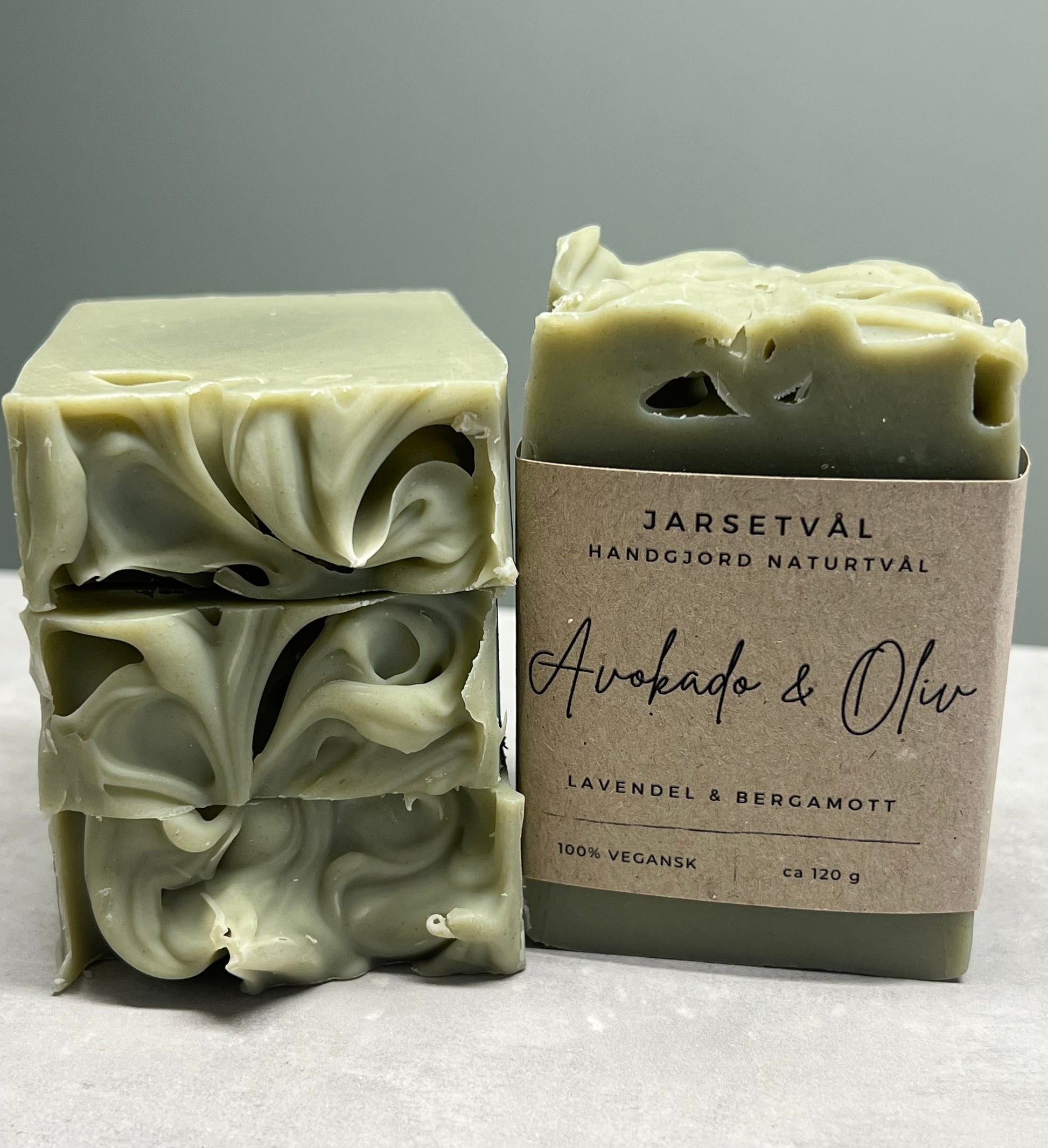 Avokado och Oliv, hantverkstvål från Jarsetvål