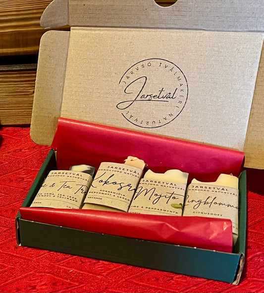 Julklapp med 4 halva tvålar från Jarstevål